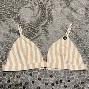 Hollister Striped Triangle Swim Top